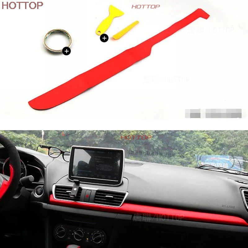 

For Mazda 3 AXELA M3 Axela2014 2015 2016 control Control Instrument leather Cover Trim 1 pcs red
