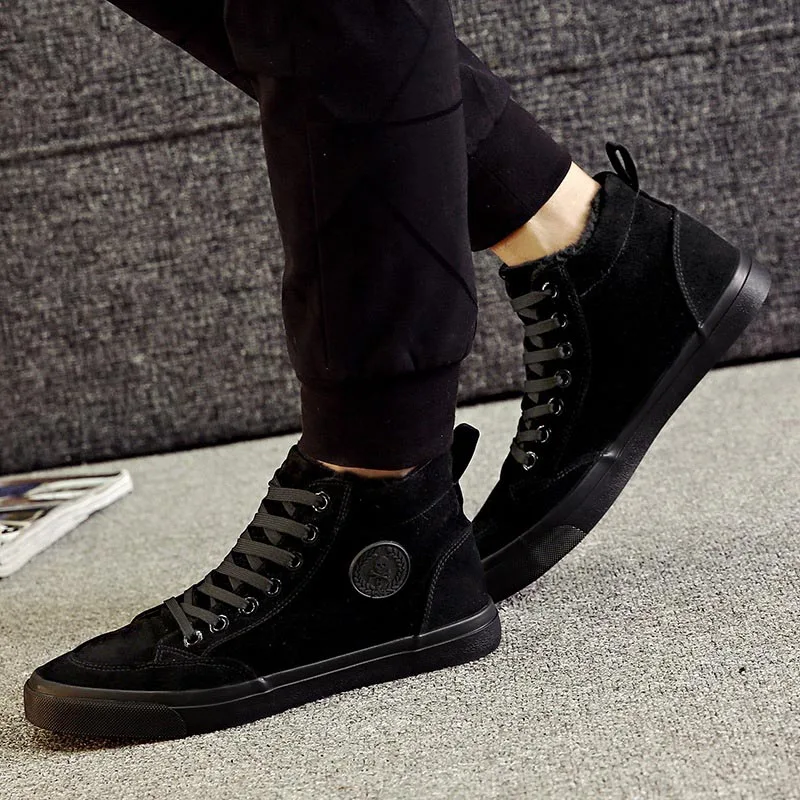 

Masorini Men Boots Winter Fashion High Cotton Shoes Plush Keep Warm Brand Man Snow Boots Footwear New 2018 Hot Sales WW-624