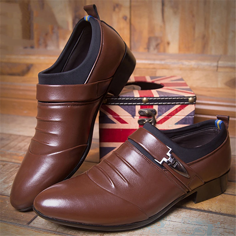 6 Styles Mens Dress Shoes High Quality Business Shoes For Men Shoes Pointed Toe Slip on