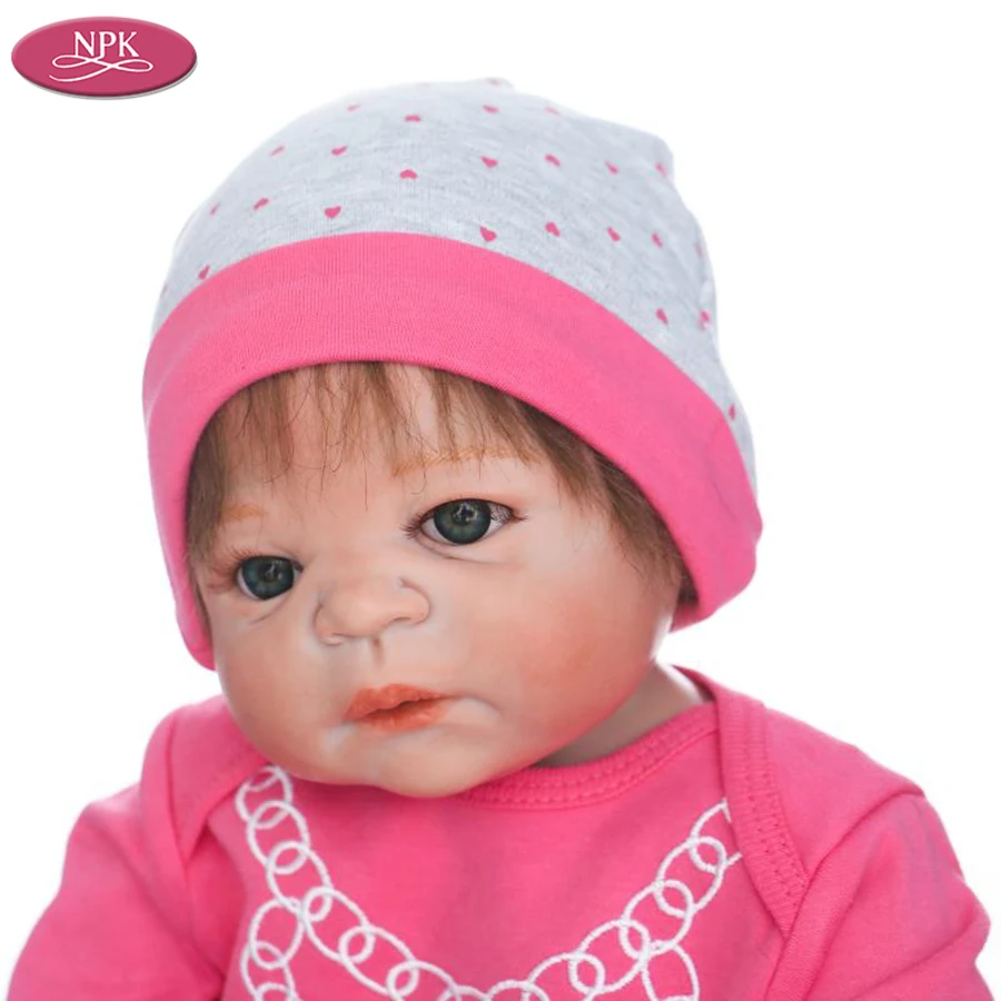 NPK 56CM Baby Girl Reborn Doll Toy Full Body SIlicone LIfelike Handmade Girls Dolls Best Gift For Kids Child Boneca Brinquedos (6)