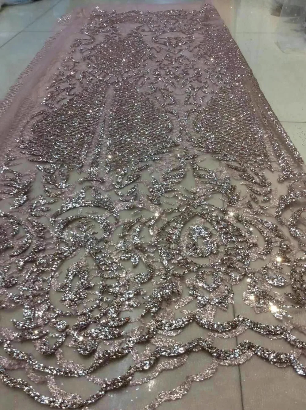 

Free shipping stock 5yards/bag HL136# Rose-gold plaid French cloth African cloth lace fabric for bridal wedding dress/sawing