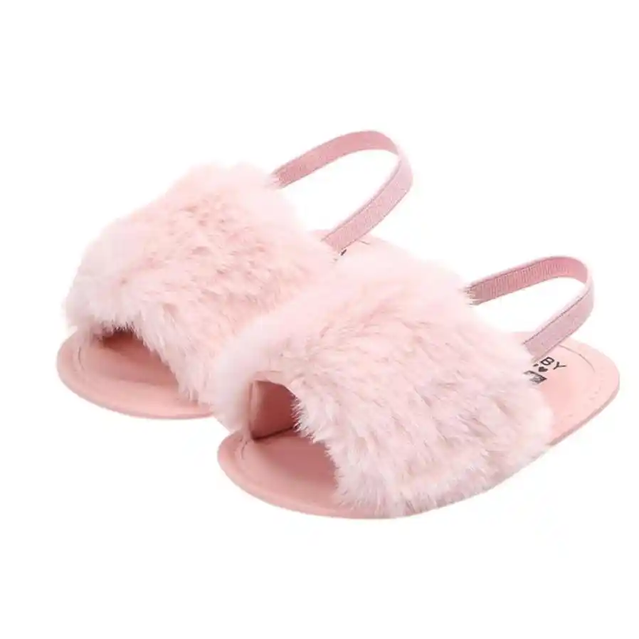 baby girl fluffy sandals