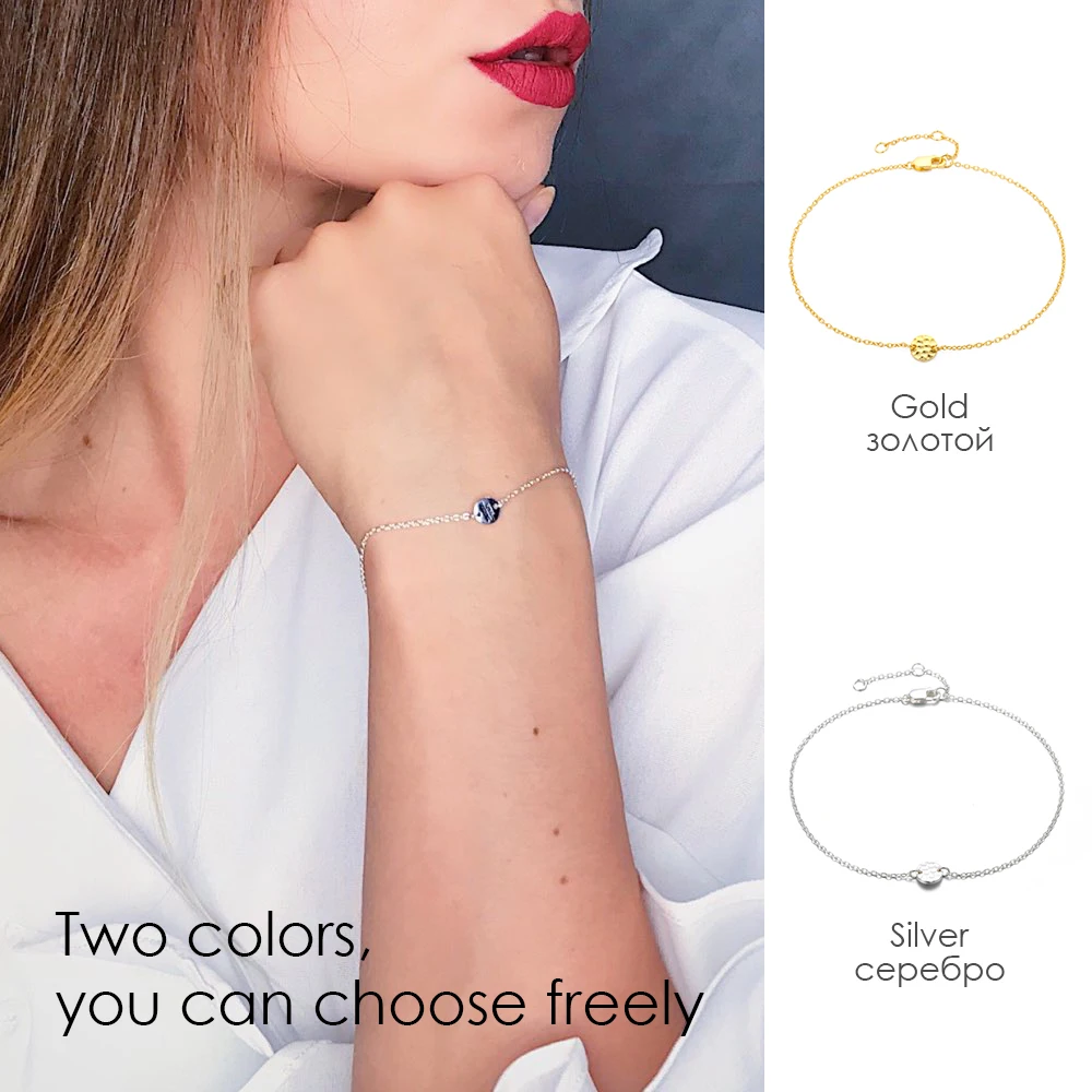 

Simple 925 Sterling Silver Charm Bracelet Women Adjustable Silver Chain Bracelets Bangle for Women Jewelry joyas de plata