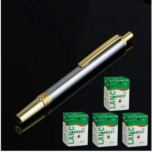 1 шт. ручка/200 (4 коробки) иглы ручка из нержавеющей стали для скручивания ланцета