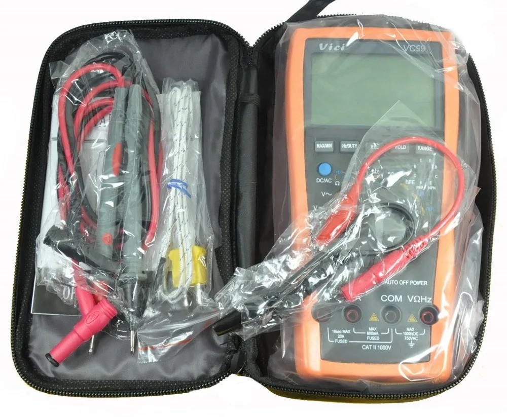 2015 High quality multimeter with Bag NEW VC99 3 6/7 Auto range digital