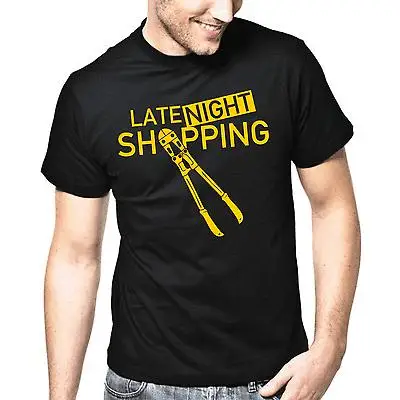 Late Night Shopping | Bolzenschneider Fun Funny Party S-XXL T-Shirt Мужская одежда