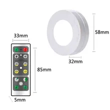 Дистанционный беспроводной датчик касания с регулируемой яркостью светодиодный под кухонные шкафы Светодиодные шайбы для близкого гардероба домашний декор ночник