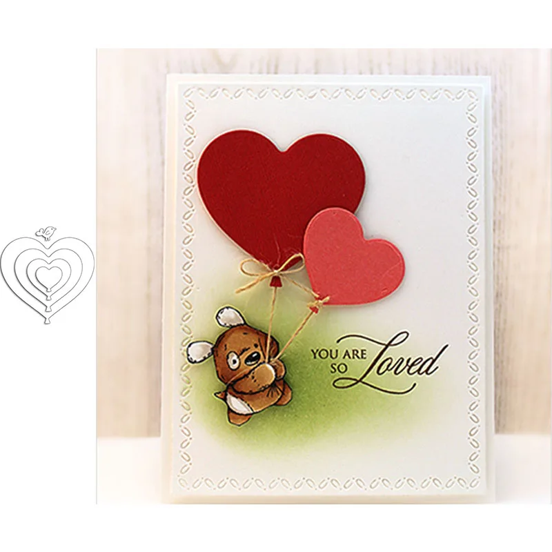 

Heart Metal Cutting Dies Stencils for Scrapbooking Embossing Die Cards Making Paper Craft Decoration New 2019