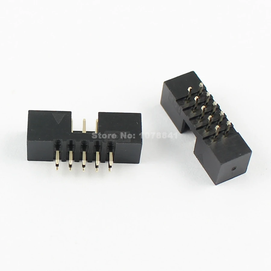 

10 Pcs Per Lot 2mm 2x5 Pin 10 Pin Straight Male Shrouded PCB Box header IDC Socket
