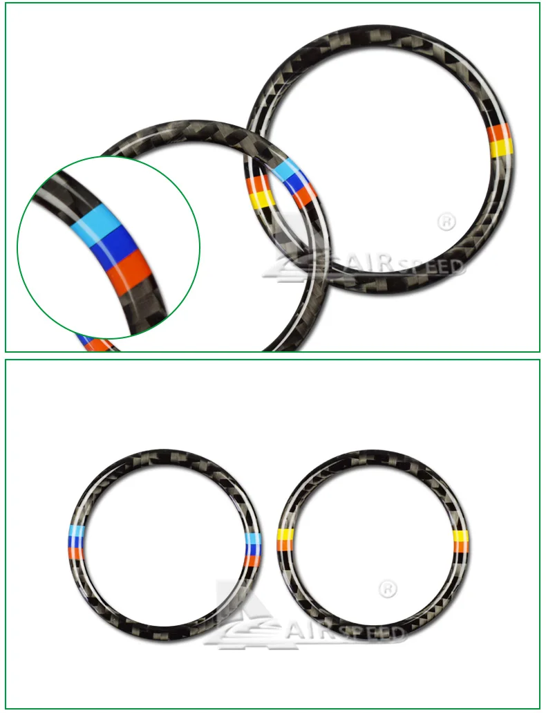 Airspeed for BMW E60 Accessories BMW E60 Sticker Stickers for BMW E60 Carbon Fiber Interior Trim Car Ignition Keyhole Ring Cover (3)