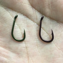 100 x камуфляж зеленый/камуфляж коричневый широкий зевок Raptor клюв Пуанкаре крючки для карпа рыбалки-с тефлоновым покрытием карп крючки