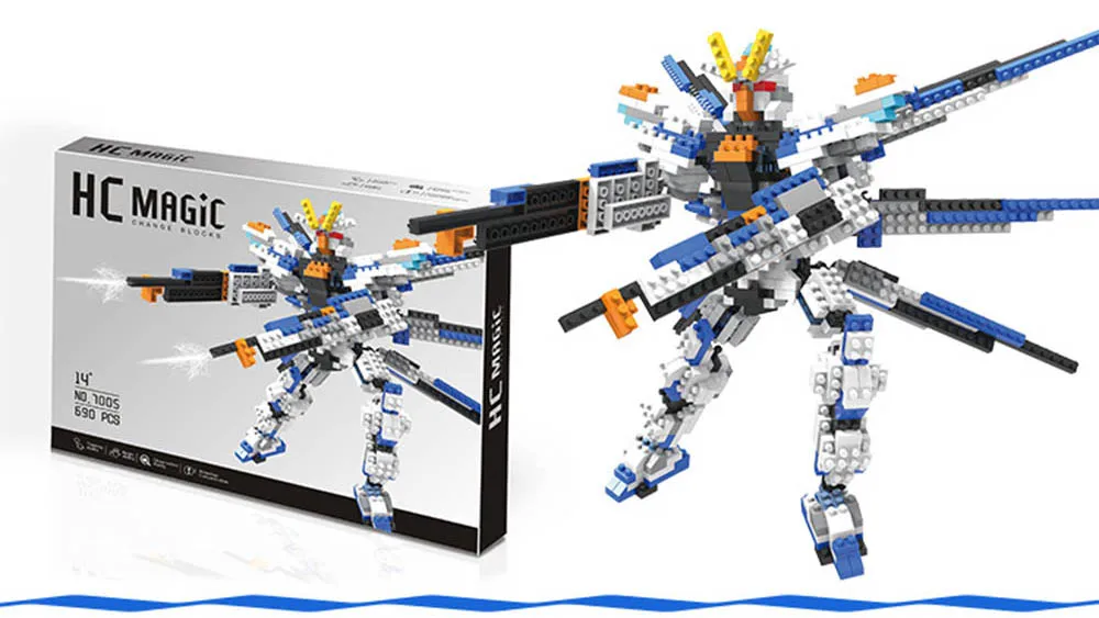 

690pcs easy Gundam design diamond plastic toy building blocks