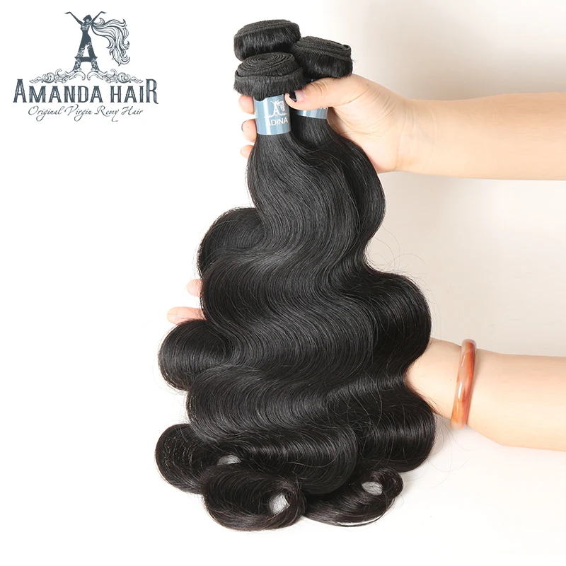 Amanda Brazilian Body Wave Virgin Hair 100% Human Hair Extension 10-30 Inch Brazilian Hair Weave Bundles For Hair Salon 1PC body-wave : image Amanda Brazilian Body Wave Virgin Hair 100% Human Hair Extension 10-30 Inch Brazilian Hair Weave Bundles For Hair Salon 1PC body-wave