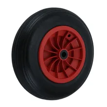 1 pcs 14 Polegada High Load-Bearing-Resistente Ao Desgaste PU Rodas para Carrinhos Trailers Carrinho Sólido À Prova de Punção pneu do carrinho