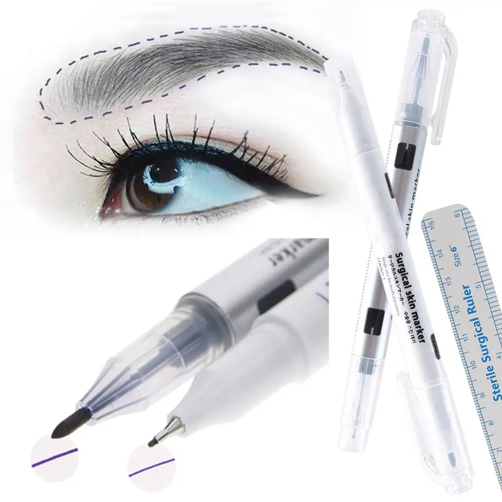 Двойной конец 0 5 мм и 1 мануального татуажа бровей тату для микро лезвия кожи