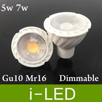 

5W 7W led dimmable spot lights lamp Gu10 / E27 E11 / MR16 / AC90-260V +12v Led cob Light Bulbs Warm/Cool White 60Angle CE UL