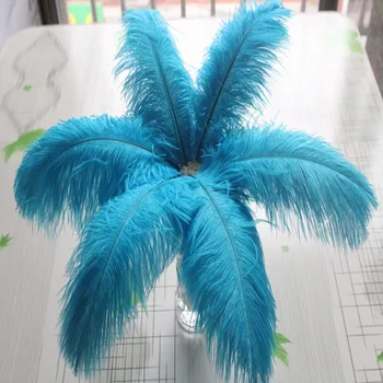 

New 50pcs beautiful high quality 12-14inch/30-35cm sky blue ostrich feathers Wedding Party Hotel Decoration