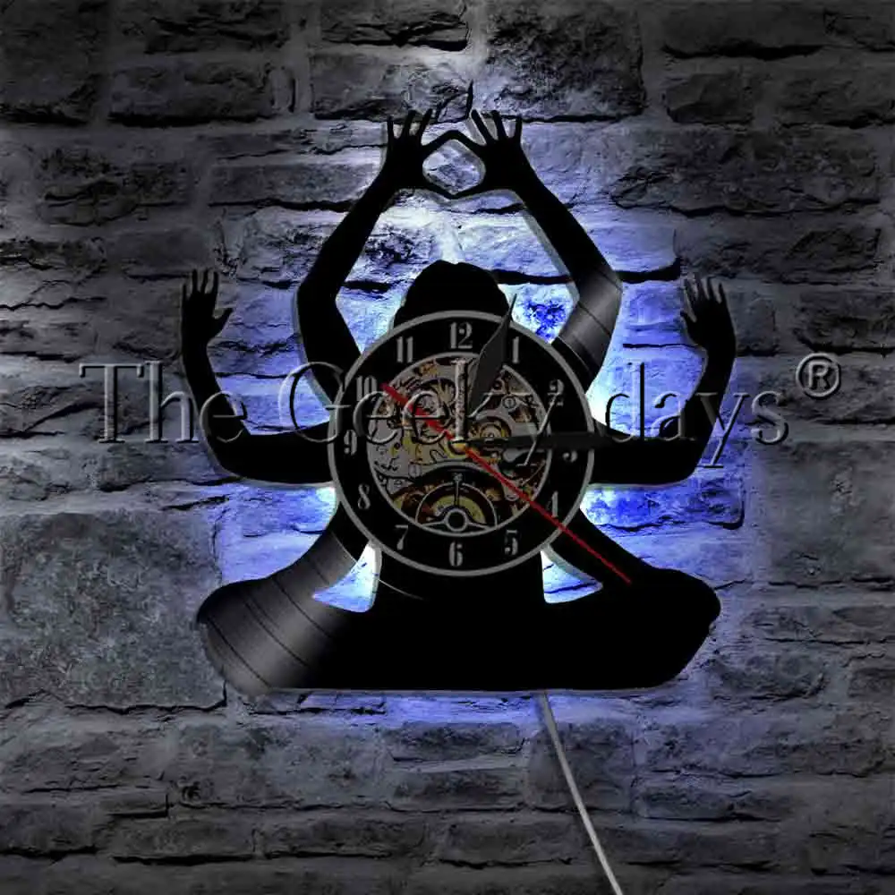 1Piece Meditate Budda LED Light Vinyl Record Wall Clock Mandala Yoga Fitness Sport Home Decor Wall Watch LED Hanging Lighting 1Piece Meditate Budda LED Light Vinyl Record Wall Clock Mandala Yoga Fitness Sport Home Decor Wall Watch LED Hanging Lighting