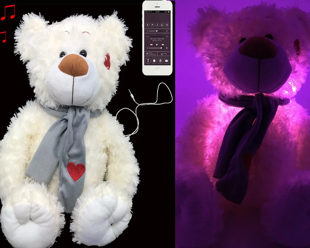 peluche ours lumineux