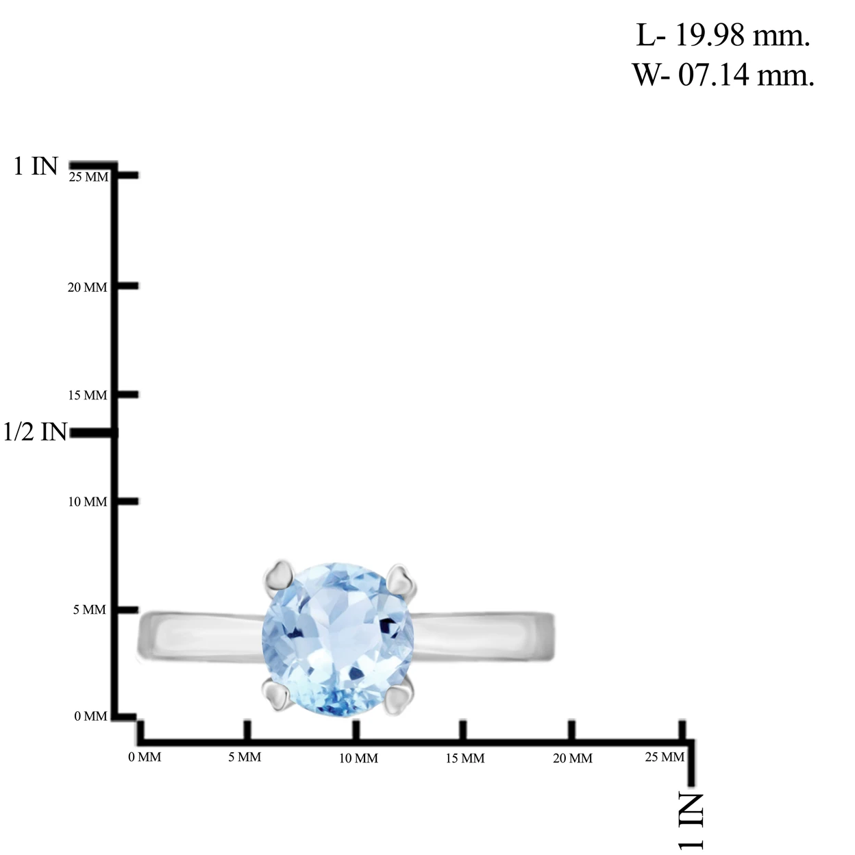 JewelonFire 1 1/2 Carat T.G.W. Sky Blue Topaz Sterling Silver Solitaire Ring (3)