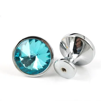 

30mm Crystal Glass Door Knob Cabinet Cupboard Pull Drawer Handle Kitchen Wardrobe Home Hardware Come with Screws