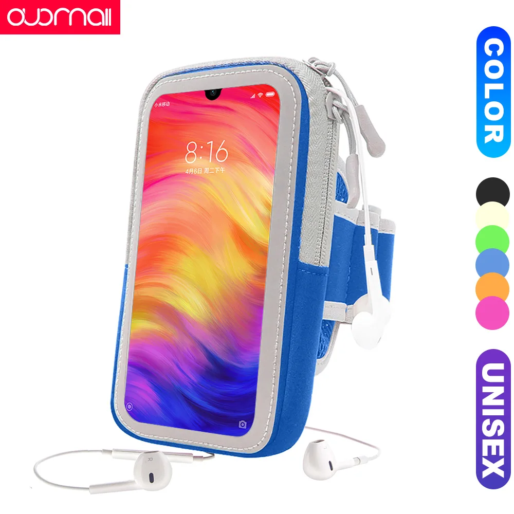 

Armband Phone Bag running mobile phone arm bag Unisex for redmi 7 note7 note7Pro k20 cc9e Sports arm bag Universal bags cases