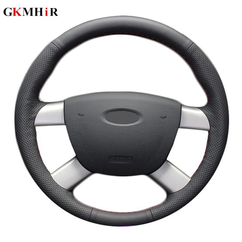 

Black Artificial Leather Steering Cover Black Car Steering Wheel Cover for Ford Kuga 2008-2011 Focus 2 2005-2011 C-MAX 2007-2010