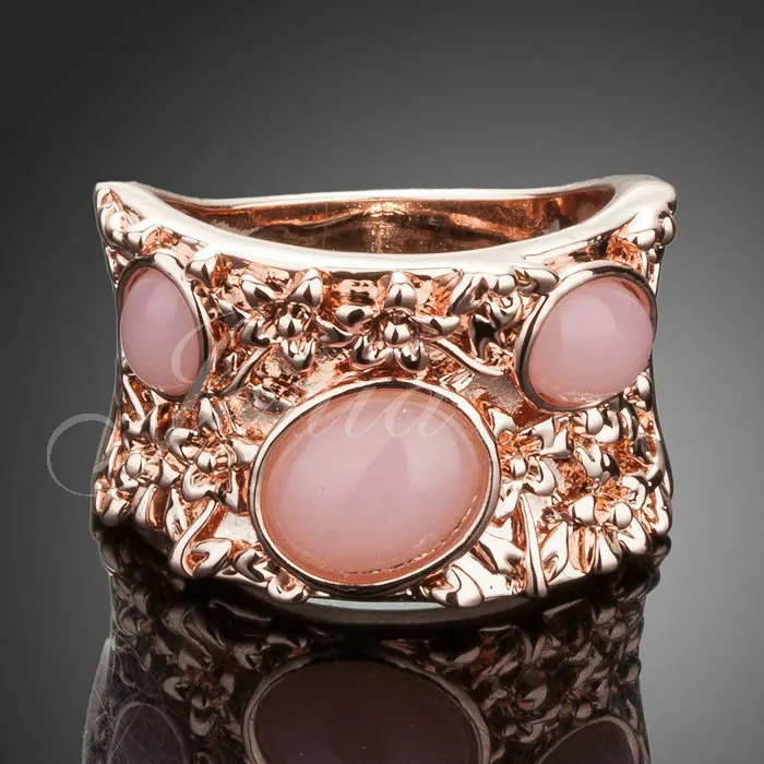 pink opal stone ring