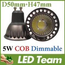 Новое поступление Лучший COB GU10 5 W светодиодные лампы 85-265 V Высокая яркость 450 люмен теплый/холодный белый Светодиодный прожектор 120 Угол CE ROHS UL