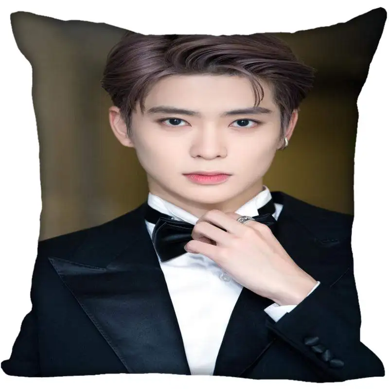 Пользовательские Kpop NCT JaeHyun Печатных Квадратных шелковые наволочки 40x40 см, 35x35 см одна сторона атласная наволочка индивидуальный логотип