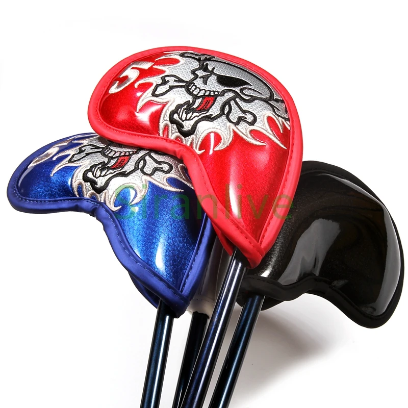 9pcs Iron Headcover Club Head Cover w/ Closure Smooth Surface Golf Putter 9pcs Iron Headcover Club Head Cover w/ Closure Smooth Surface Golf Putter