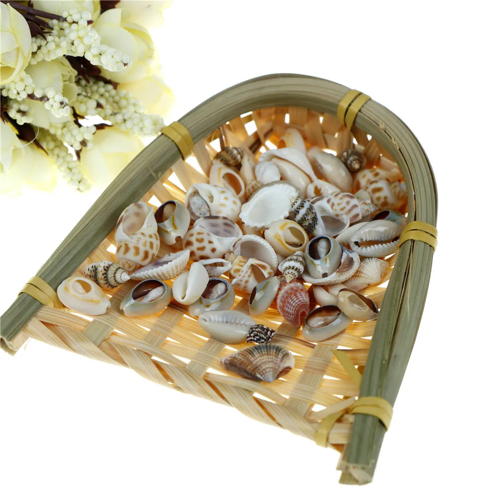1 сумка(30 г) аквариума небольшой раковины натуральный поделки ремесло Sea Shell домашний декор с пейзажем случайный Стиль