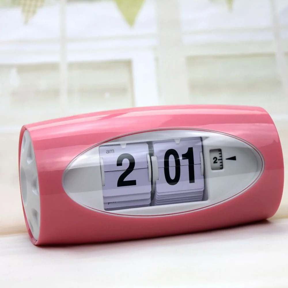 Digital Alarm Clock LED Auto Flip Page Turning Alarm Clocks for Kids