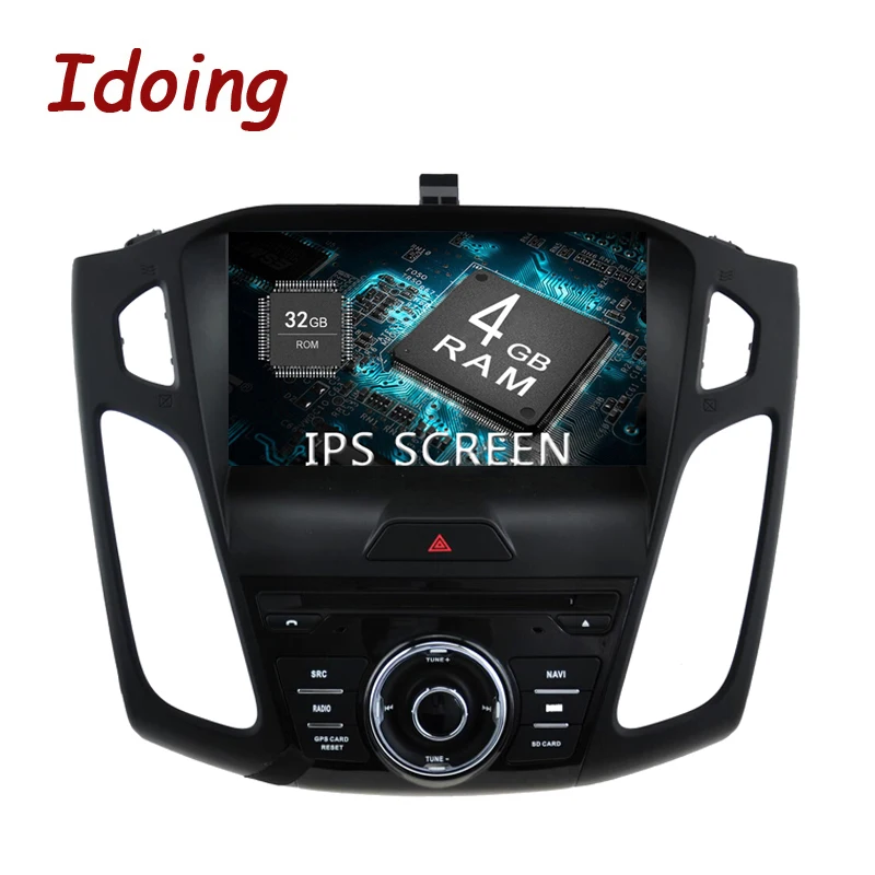 

Idoing 1Din Android 8.0 4G+32G 8Core 9" IPS Screen Steering-Wheel For Ford Focus 2015-2016 Car GPS Multimedia Player Fast Boot