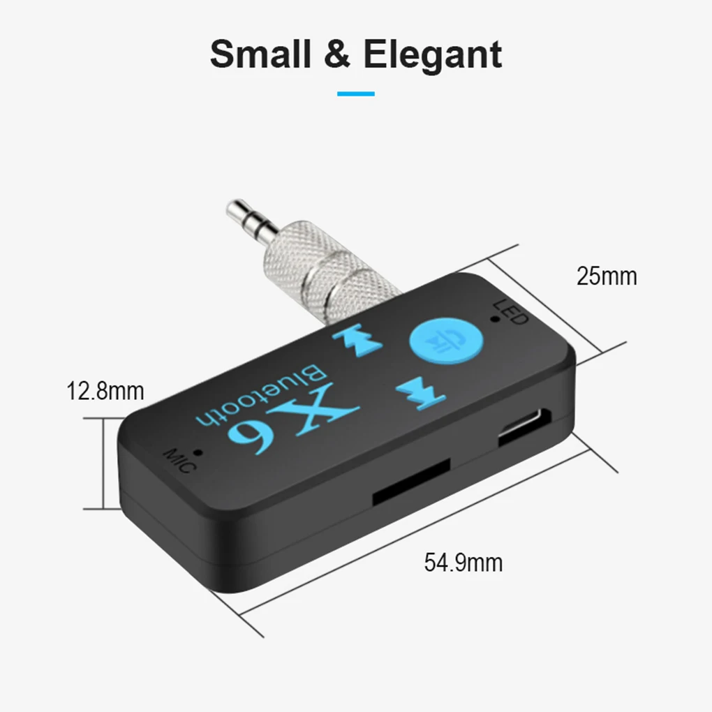 

BIG SALE X6 Auto Car Bluetooth Aux Adapter Support TF Card A2DP Audio Stereo Bluetooth Hands Free Music Receiver