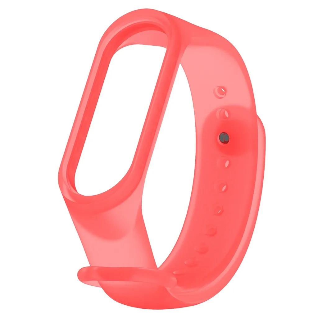 Ремешок силиконовый для Xiaomi Mi Band 4 прозрачный сменный спортивный браслет смарт