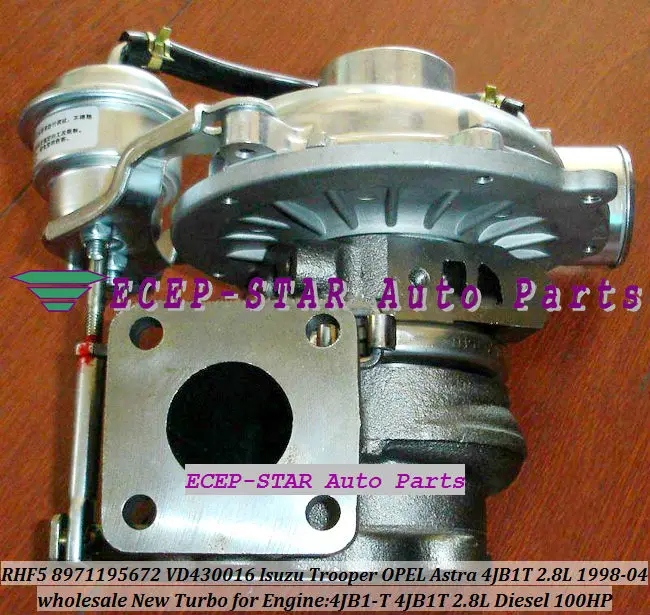 RHF5 8971195672 VD430016 Turbo турбины турбокомпрессора Для ISUZU Trooper Родео для OPEL для VAUXHALL Astra 98-04 4JB1-T 4JB1T 2.8L