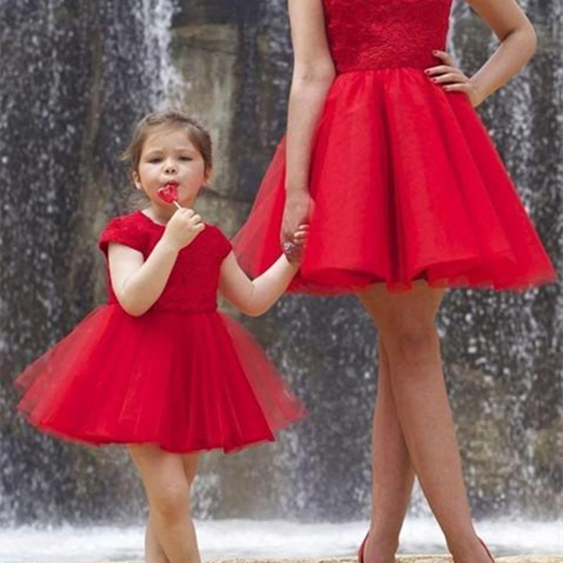 noche impactante Catedral Vestidos de flores a la moda para niña pequeña, vestido rojo esponjoso sin  mangas para fiesta, vestidos formales bonitos y elegantes para reunión| Vestidos floreados de niña| - AliExpress