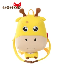 NOHOO школьная сумка для маленьких мальчиков, Детский водонепроницаемый рюкзак для детского сада и девочек, 3D мультяшный жираф, Mochila, для детей 1-4 лет