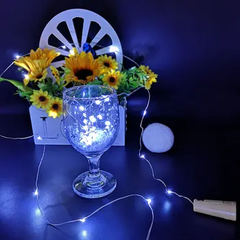 

Led Strings Silver Wire Fairy lights Holiday lighting Garland For Fairy Christmas Tree Wedding Part 1m 2m 3m 5m 10m