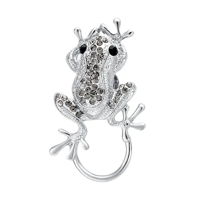 

3 Colors Frog Magnetic Clip Holder Magnetic Eyeglass Holder Brooch For Unisex