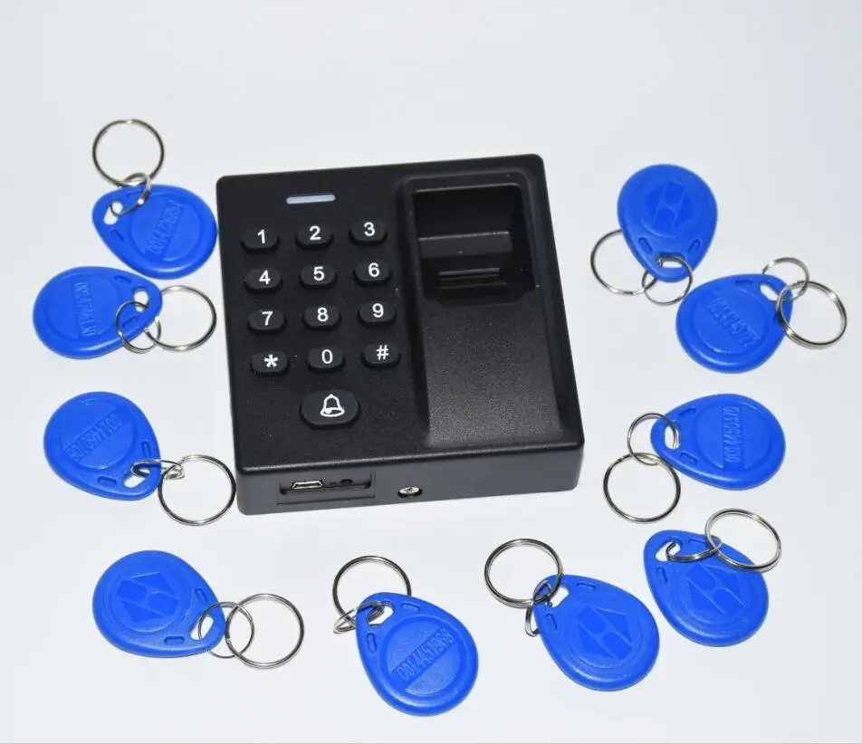 

10 tags RFID Standalone Fingerprint Lock Access Control Reader Biometric Fingerprint access controller Door Opener