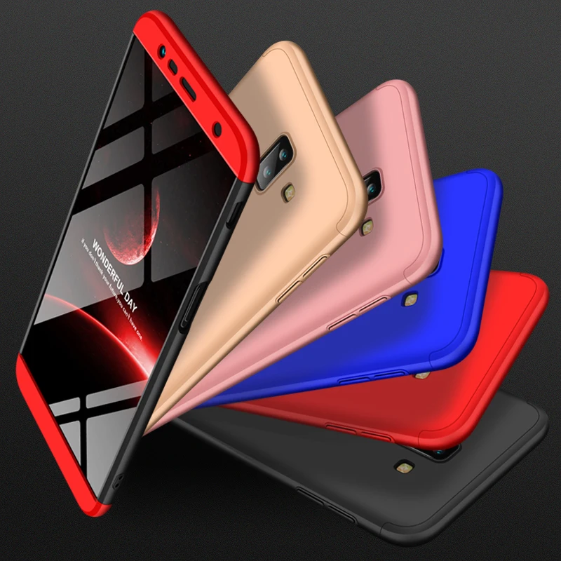 

360 Full Protector Phone Case For Samsung J8 J2 PRO J4 J6 Plus Prime A7 2018 A750 A9S Star Pro 3 in 1 Matte Hard Plastic Cover