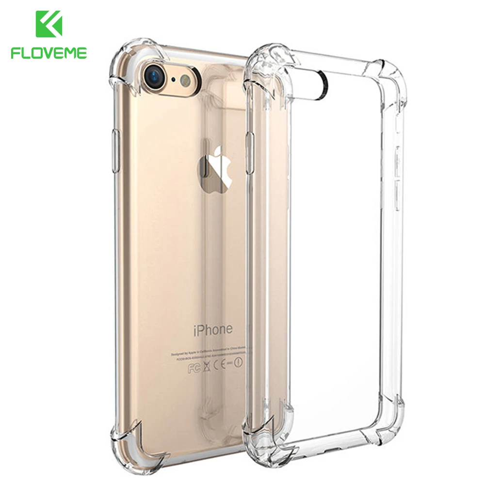 FLOVEME For iPhone 7 Plus Luxury Shockproof Armor Cases For iPhone X iPhone 8 Plus Gasbag Clear Phone Accessories Cover|case for iphone|for iphonearmor case - AliExpress
