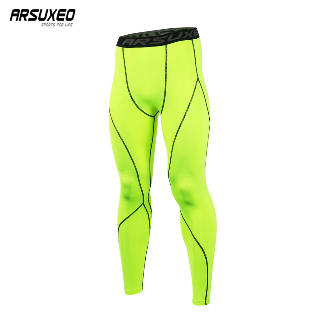 

ARSUXEO Men Compression Pants Soccer Jogging Training Running Tights Sport Leggings Fitness GYM Active Exercise Trousers k3