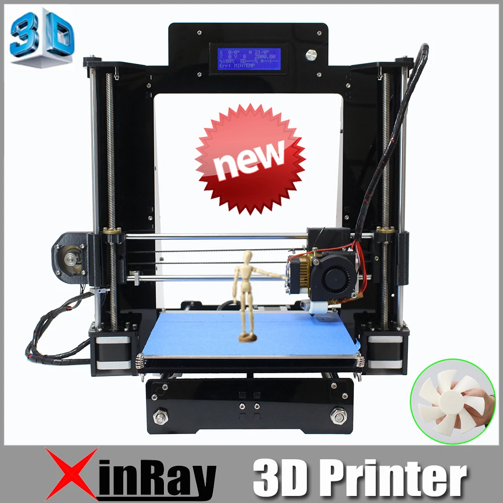 XINFLY 2016 Newest DIY I3 3D Printer Machine High Precise 8G SD Card as gift LCD Screen Full Instruction to Install XFD1001