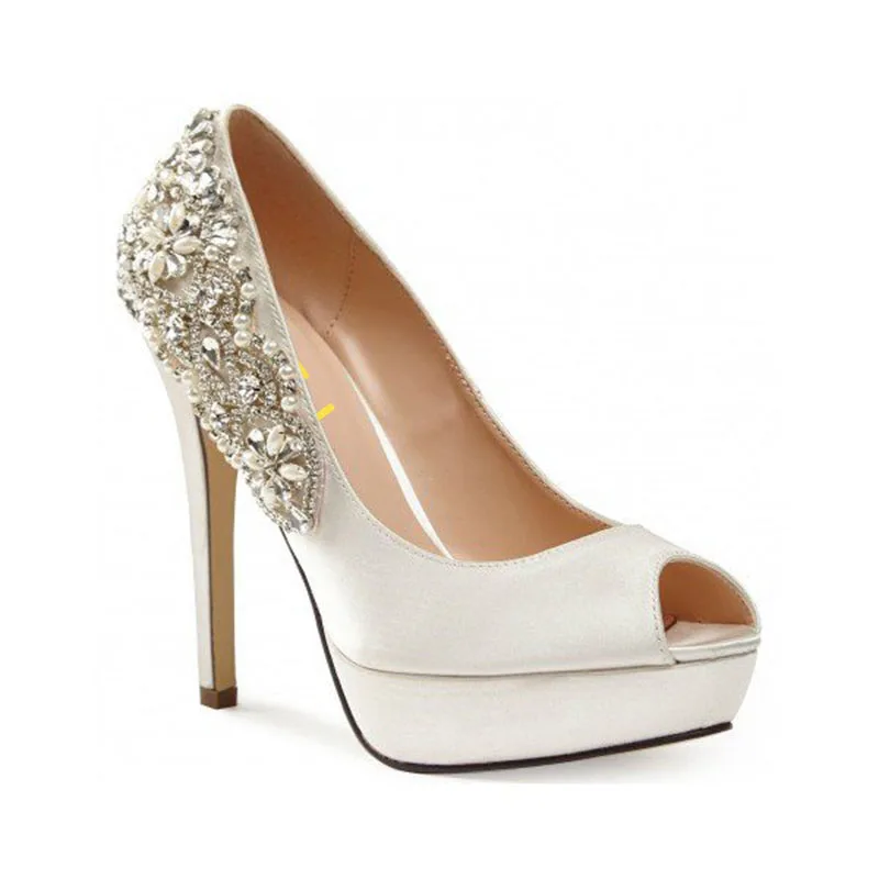 FSJ/сезон лето-осень; женская белая элегантная обувь для невесты; Туфли-лодочки на платформе с открытым носком; туфли на высоком каблуке с кружевом; женская свадебная обувь; Chausseure