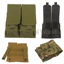 Охота тактический Молл Военная Униформа армии инструмент дампа падения Сумка Журнал Клип двойной подсумок 5.56 мм. 223 Mag Чехлы Airsoft Стрельба