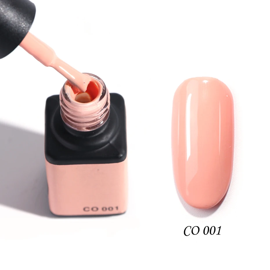 6ml UV Nail Gel Varnish Cafe Series Lacquer Pure Color Caramel Brown Soak Off Polish Glue Top Coat Manicure Decor Tool LACO01-06