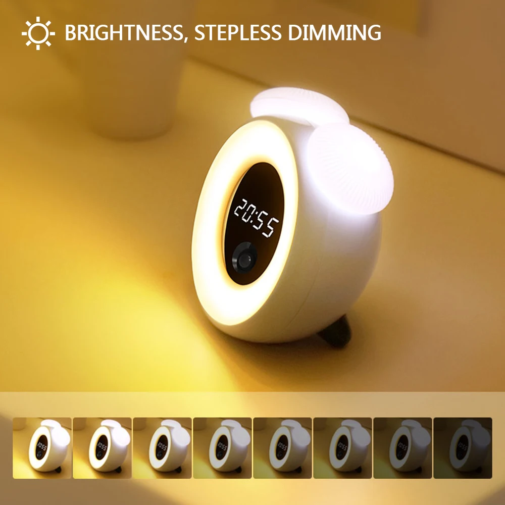 Сенсорный датчик цифровой будильник Sunrise Sunset LED Wake Up свет красочный звук природы в